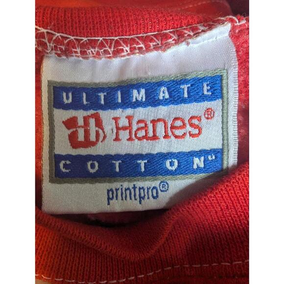 Vintage Hanes Ultimate Cotton XL Red Graphic Sweatshirt Desert Cactus Print - Picture 5 of 6